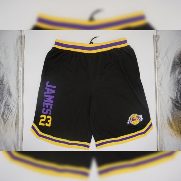 Men's LA Lakers Lebron James Basketball Shorts Men's LA Lakers Lebron James Basketball Shorts